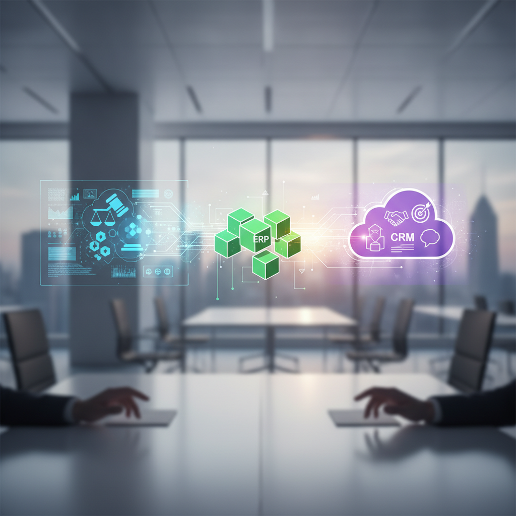 Estratégia Definitiva: A Integração de Legal Tech, ERPs e CRMs para um Ecossistema Jurídico Corporativo Unificado
