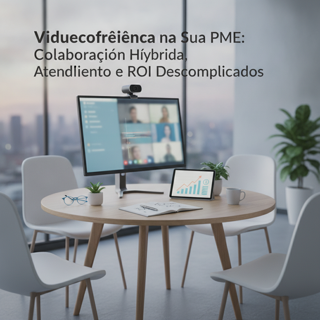 Videoconferência na Sua PME: Colaboração Híbrida, Atendimento e ROI Descomplicados