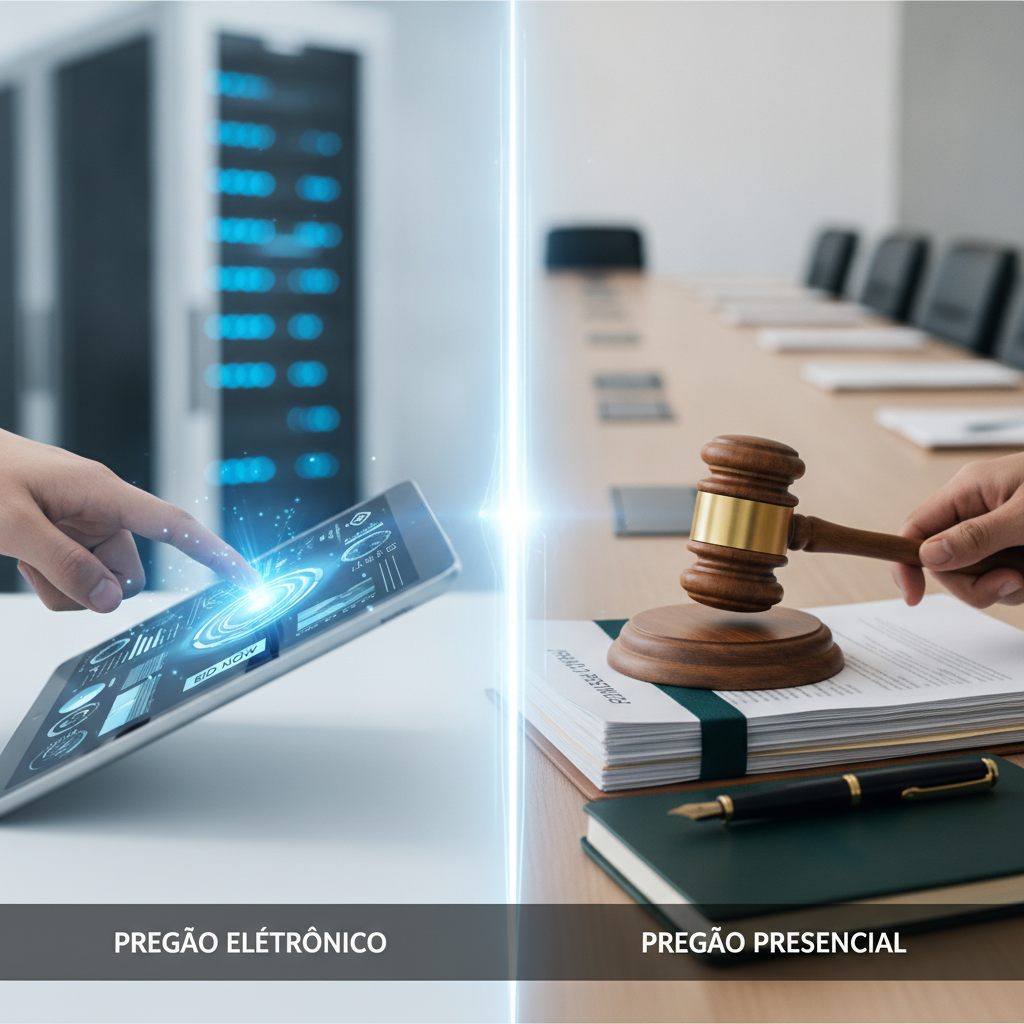 Pregão Eletrônico vs. Presencial: O Guia Definitivo para Sua Estratégia em Licitações